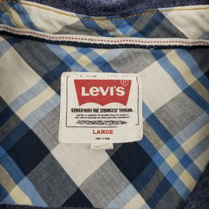 Levis Mens L Blue Denim Chambray 